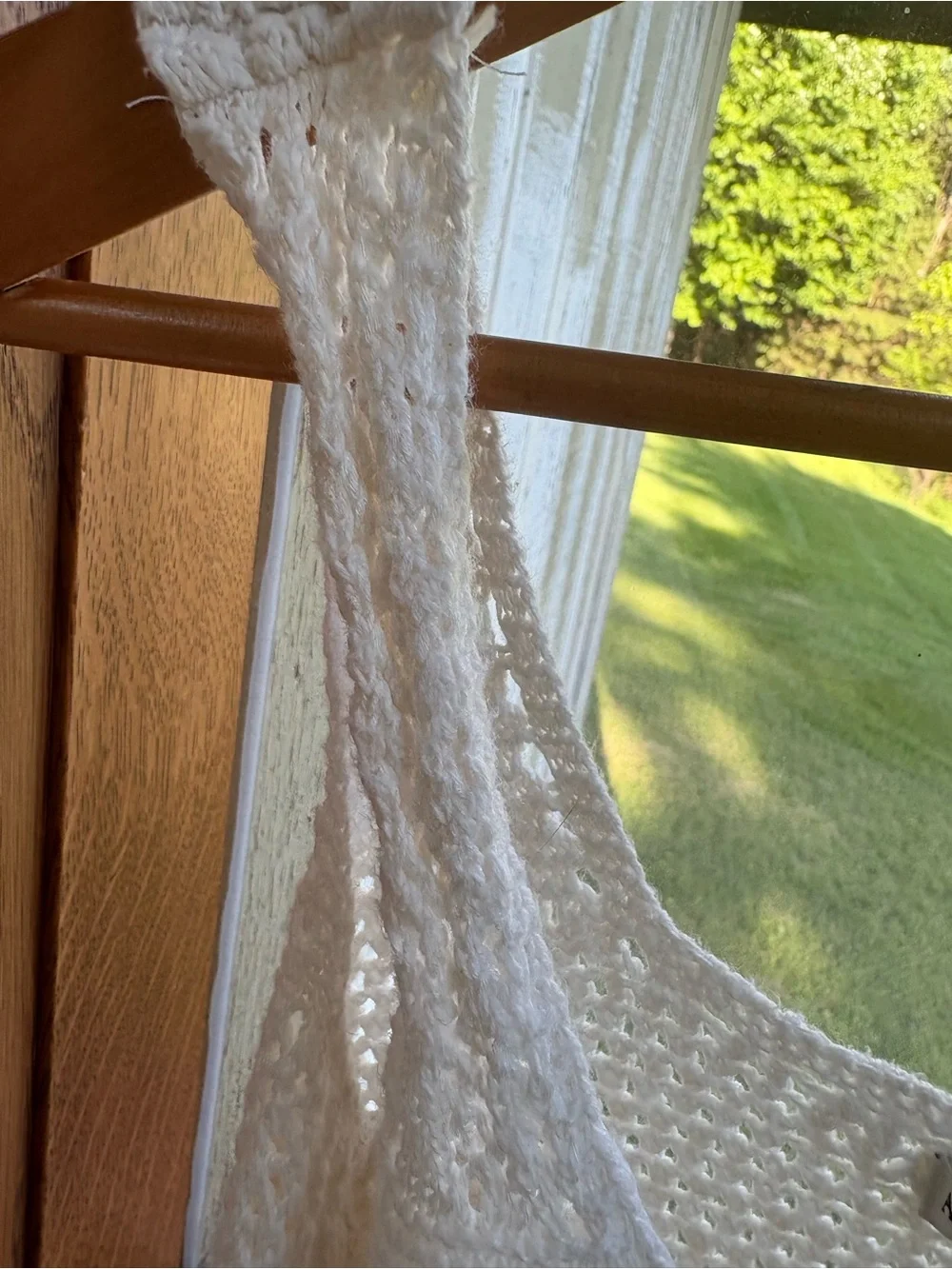 Abercrombie Crochet Maxi Dress Cream Medium
